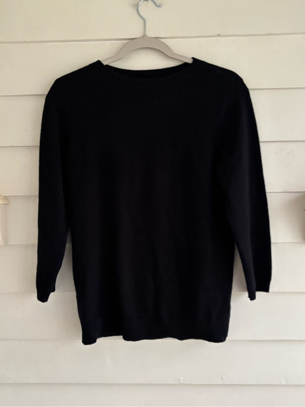 Talbots Black Cashmere Sweater 3/4 Sleeves Women’s Size Medium